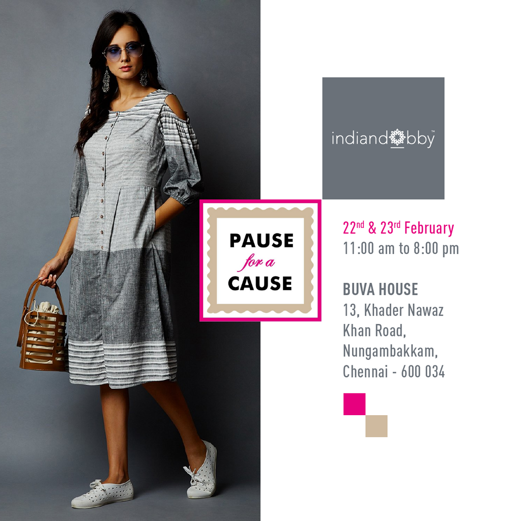 Hello Chennai! Meet us at Pause for a Cause, Buva House on 22nd/23rd Feb 2019