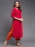 Side Overlap Mangalgiri Kurta & Pant Set