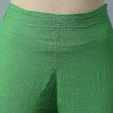 Square Nk Lime Striper Kurta & Teal Mini Checks Pant Set