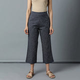 Back elasticated Straight Pants - Small Checks