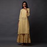 Schiffli Yoke with Sequins & Gota work Long Kurta