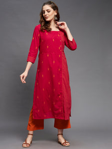 Side Overlap Square Neck Mangalgiri Kurta