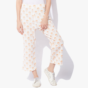 Handblock Print Flex Straight Pants - Indian Dobby