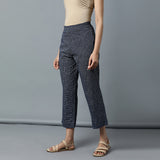 Back elasticated Straight Pants - Small Checks