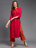 Slant Placket South Cotton Kurta & Pants Set
