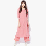 Side Placket Big Button Mangalgiri Dobby Kurta - Indian Dobby