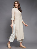 Slant Placket South Cotton Kurta & Pants Set