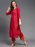 Side Overlap Square Neck Mangalgiri Kurta