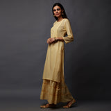 Schiffli Yoke with Sequins & Gota work Long Kurta