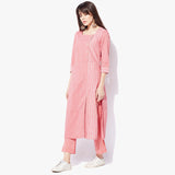 Side Placket Big Button Mangalgiri Dobby Kurta - Indian Dobby