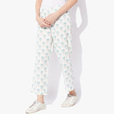 Handblock Print Flex Straight Pants - Indian Dobby