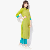 Front Open Straight Mangalgiri Dobby Kurta - Indian Dobby