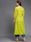 Side Overlap Square Neck Mangalgiri Kurta