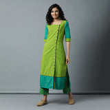 Square Neck Buta Sleeve & Border Side Placket Kurta