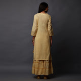 Schiffli Yoke with Sequins & Gota work Long Kurta