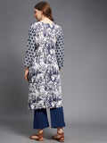 Long Yoke Printed Rayon Kurta