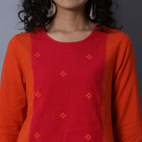 Straight Kurta with Long Centre Yoke - Thin Stripes