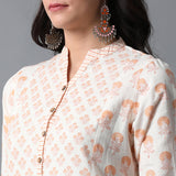 Handblock Printed Front Pockets Kurta and Pants Set