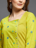 Side Overlap Square Neck Mangalgiri Kurta