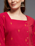 Side Overlap Square Neck Mangalgiri Kurta