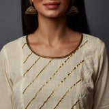 Tiered Palazzo & Gota Panel Princess Seam Kurta Set