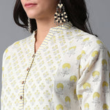 Handblock Printed Front Pockets Kurta and Pants Set