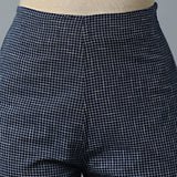 Back elasticated Straight Pants - Small Checks