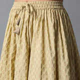 Gold Print Kalidar Faded Lime Skirt with Gota Hem