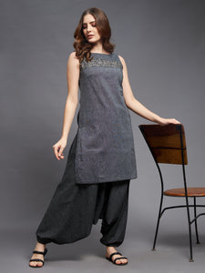 S/l Straight Tunic and Harem Pants Set