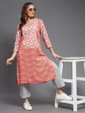 Long Yoke Printed Rayon Kurta