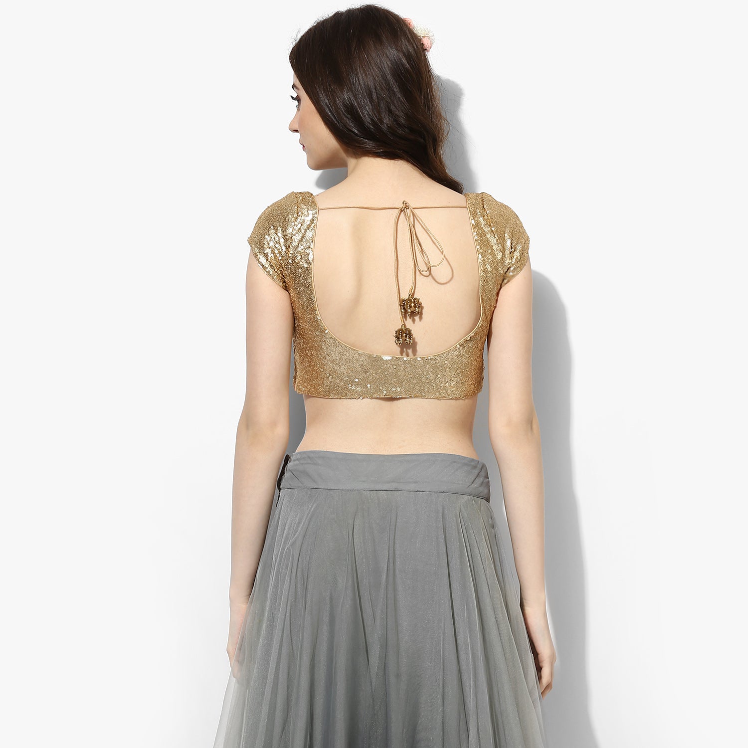 Deep cut blouse discount