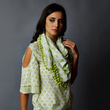 Handblock Printed Tassels Scarf