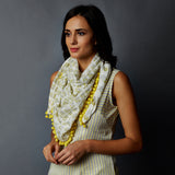 Handblock Printed Tassels Scarf