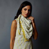 Handblock Printed Tassels Scarf