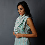 Handblock Printed Tassels Scarf