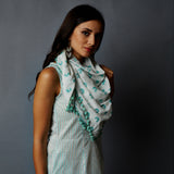 Handblock Printed Tassels Scarf