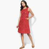 A-line Khadi Dress - Indian Dobby