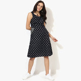 A-line Ikat Dress - Indian Dobby