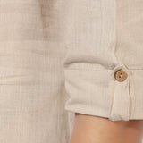 Band Collar A-line Plain Kurta with Dabu Pants
