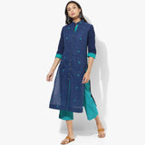 Front Open Straight Mangalgiri Dobby Kurta - Indian Dobby