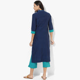 Front Open Straight Mangalgiri Dobby Kurta - Indian Dobby