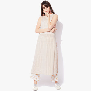 A-line Cotton Handblock Print Kurta