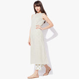 A-line Cotton Handblock Print Kurta