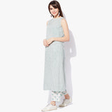 A-line Cotton Handblock Print Kurta