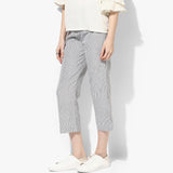 Straight Mangalgiri Cotton Striped Pants - Indian Dobby