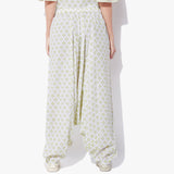 Handblock Print Low Crotch Harem Pants