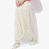 Handblock Print Low Crotch Harem Pants