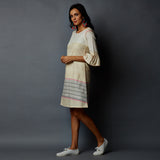 Pleated Bell Sleeve Dress