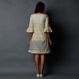 Pleated Bell Sleeve Dress