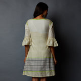 Pleated Bell Sleeve Dress